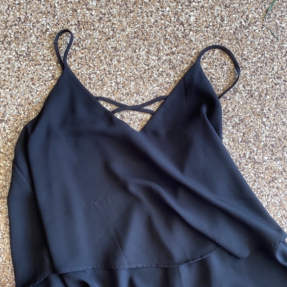 Black cross back tank - Picture 2 of 2